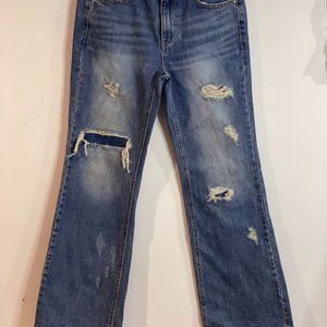 TheOpen Product Women Mid-Waist Distress Bootcut Jeans Size 2